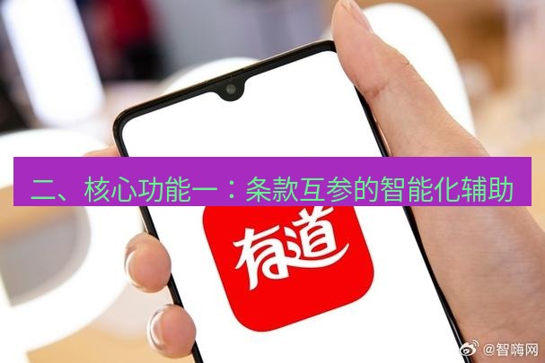 有道翻译桌面端 二、核心功能一：条款互参的智能化辅助
