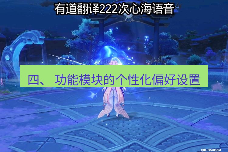 有道翻译桌面端 四、 功能模块的个性化偏好设置