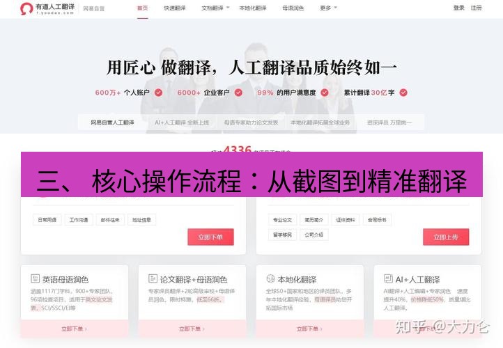 有道翻译桌面端 三、 核心操作流程：从截图到精准翻译