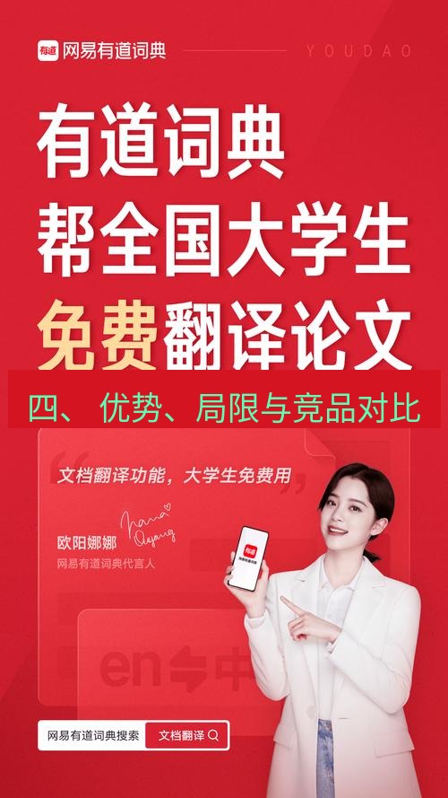 有道翻译桌面端 四、 优势、局限与竞品对比