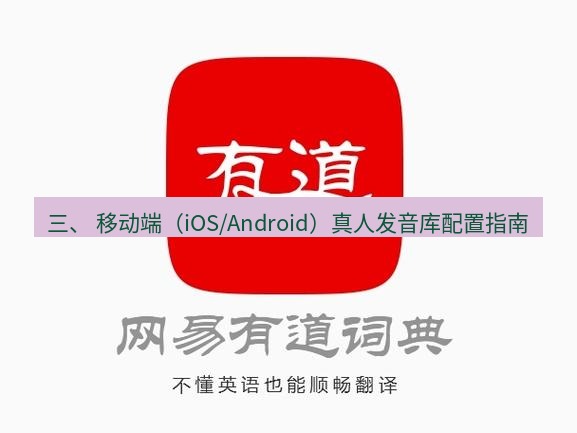 有道翻译桌面端 三、 移动端（iOS/Android）真人发音库配置指南